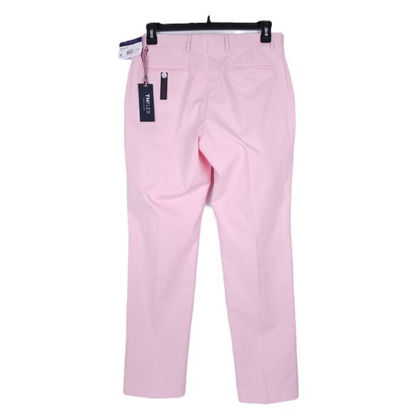 Tommy Hilfiger Mens Modern Fit 2 Piece Suit 44L 34x34 Light Pink Solid Chambray - Picture 10 of 13